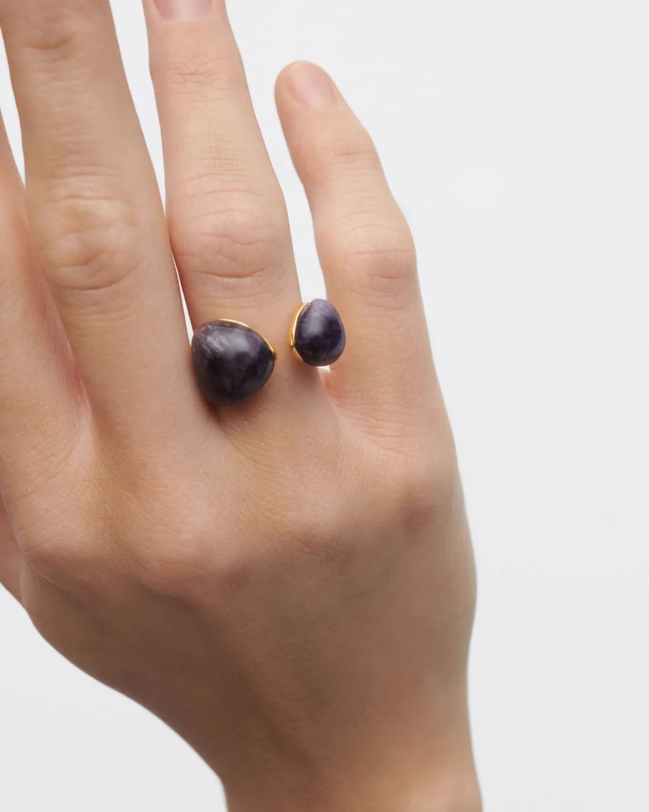 Anillos Grandes|Anillos De Oro-PDPAOLA Anillo Amatista Gravity