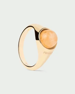 Anillos Con Piedras Semipreciosas|Anillos Solitarios-PDPAOLA Anillo Aventurina Amarilla Moon