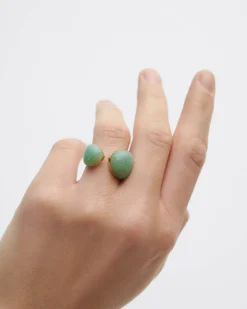 Anillos Grandes|Anillos Con Piedras Semipreciosas-PDPAOLA Anillo Aventurina verde Gravity
