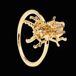 Anillos Con Piedras Semipreciosas|Anillos De Oro-PDPAOLA Anillo Courage Beetle
