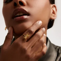 Anillos Con Piedras Semipreciosas|Anillos De Oro-PDPAOLA Anillo Courage Beetle