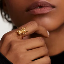 Anillos Con Piedras Semipreciosas|Anillos De Oro-PDPAOLA Anillo Courage Beetle