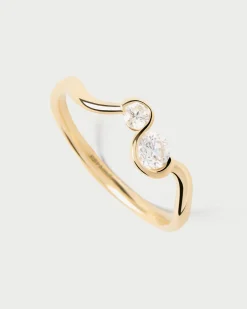 Joyas Con Diamantes|Joyas De Oro 18K-PDPAOLA Anillo de diamantes y oro Dafne