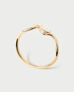 Joyas Con Diamantes|Joyas De Oro 18K-PDPAOLA Anillo de diamantes y oro Dafne