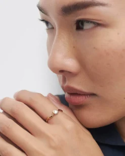 Joyas Con Diamantes|Joyas De Oro 18K-PDPAOLA Anillo de diamantes y oro Delia