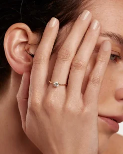 Joyas Con Diamantes|Joyas De Oro 18K-PDPAOLA Anillo de Diamantes y oro Solitaire Supreme