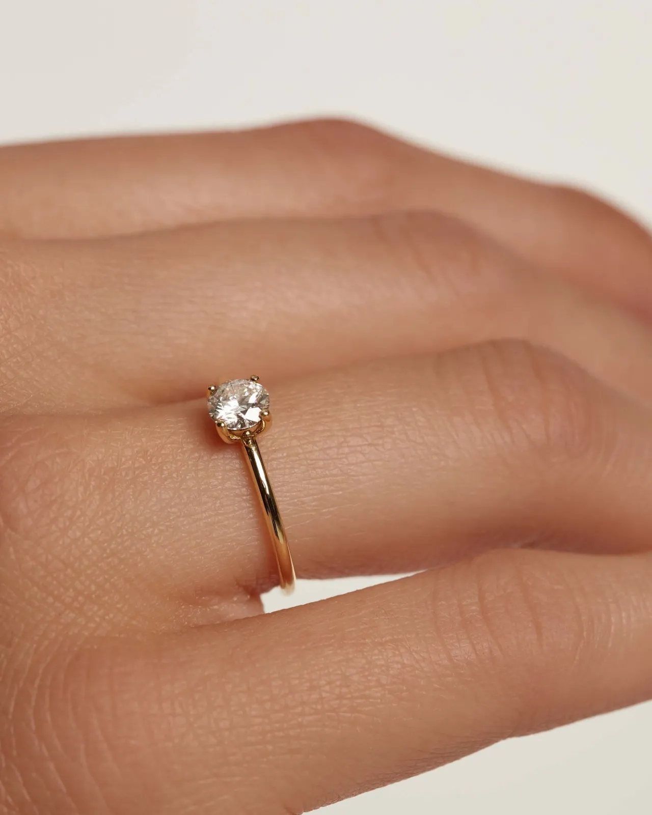 Joyas Con Diamantes|Joyas De Oro 18K-PDPAOLA Anillo de Diamantes y oro Solitaire Supreme