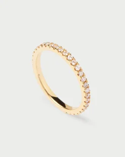 Joyas Con Diamantes|Joyas De Oro 18K-PDPAOLA Anillo de Diamantes y oro Eternity Medium