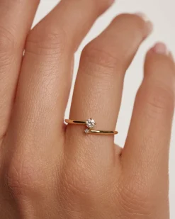 Joyas Con Diamantes|Rebajas Alta Joyería-PDPAOLA Anillo de Diamantes y oro Duo