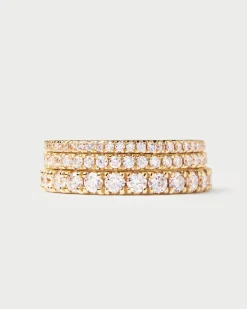 Joyas Con Diamantes|Joyas De Oro 18K-PDPAOLA Anillo de Diamantes y oro Eternity Supreme