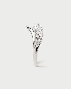 Joyas Con Diamantes|Joyas De Oro Blanco 18K-PDPAOLA Anillo de diamantes y oro blanco Violet