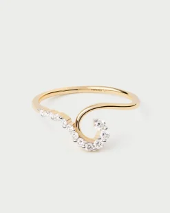 Joyas Con Diamantes|Joyas De Oro 18K-PDPAOLA Anillo de diamantes y oro Gaia