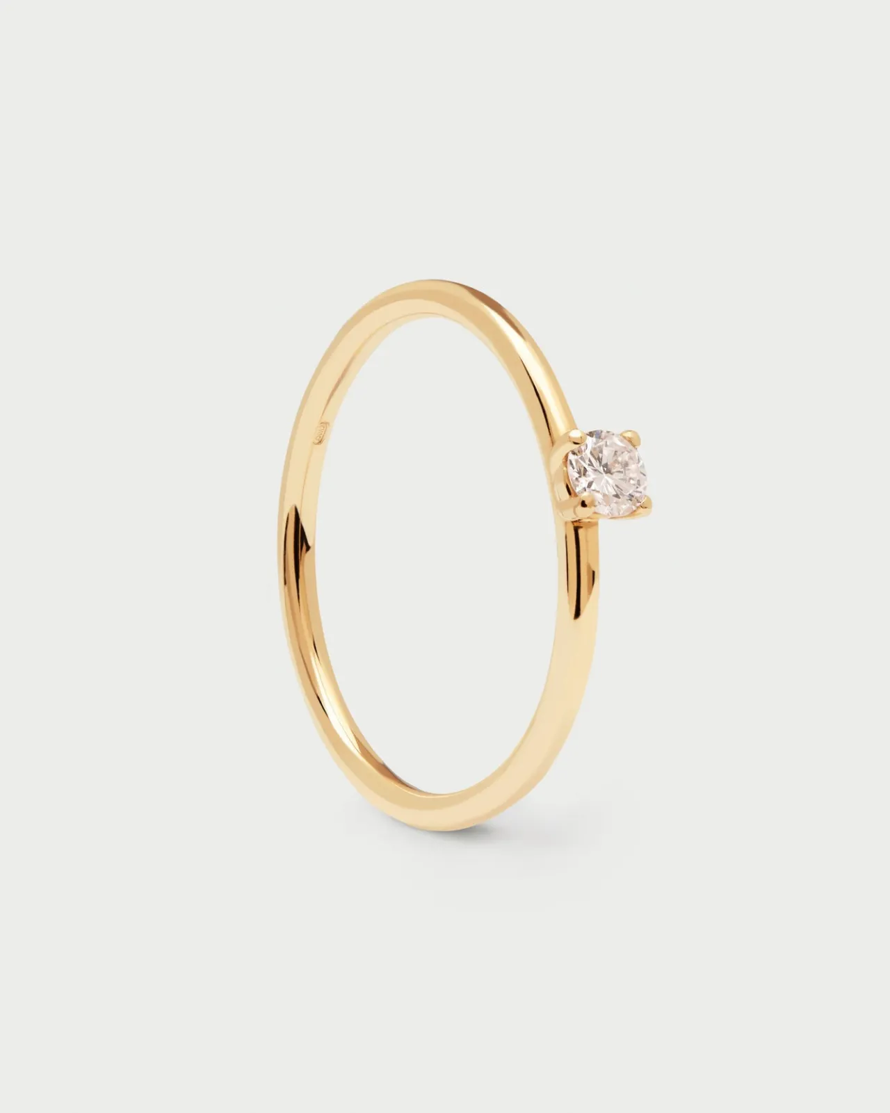 Joyas Con Diamantes|Joyas De Oro 18K-PDPAOLA Anillo de Diamantes y oro Solitaire Medium