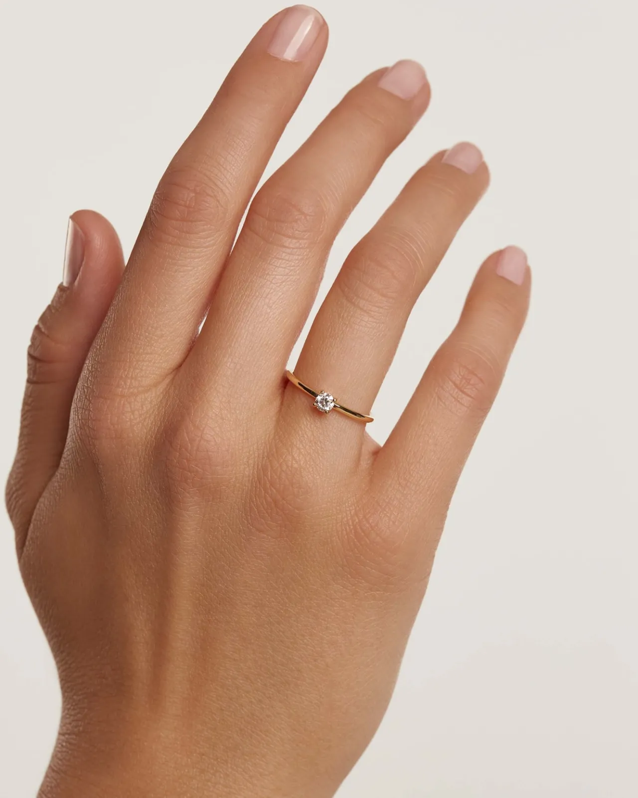 Joyas Con Diamantes|Joyas De Oro 18K-PDPAOLA Anillo de Diamantes y oro Solitaire Medium