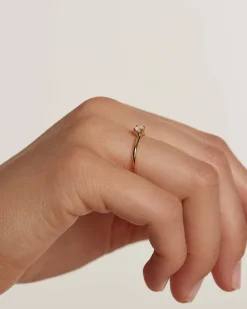 Joyas Con Diamantes|Joyas De Oro 18K-PDPAOLA Anillo de Diamantes y oro Solitaire Medium