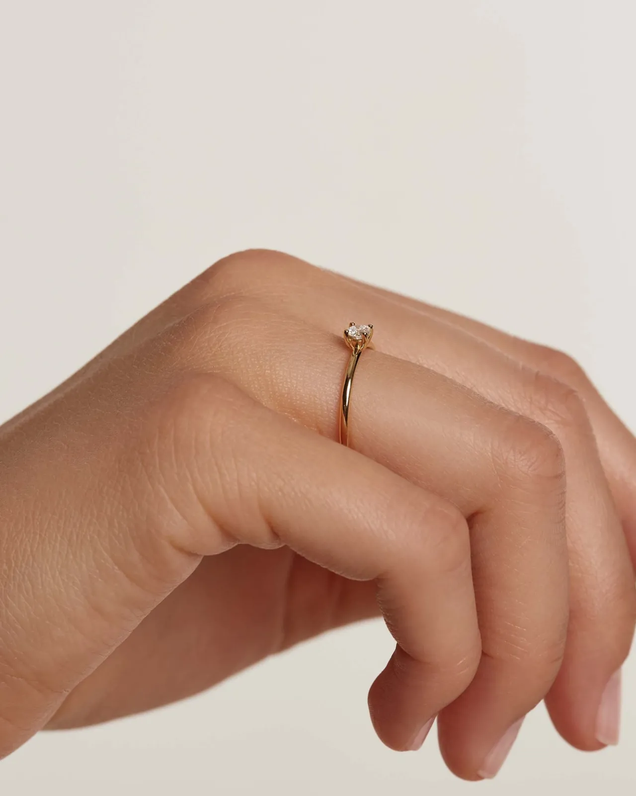 Joyas Con Diamantes|Joyas De Oro 18K-PDPAOLA Anillo de Diamantes y oro Solitaire Medium
