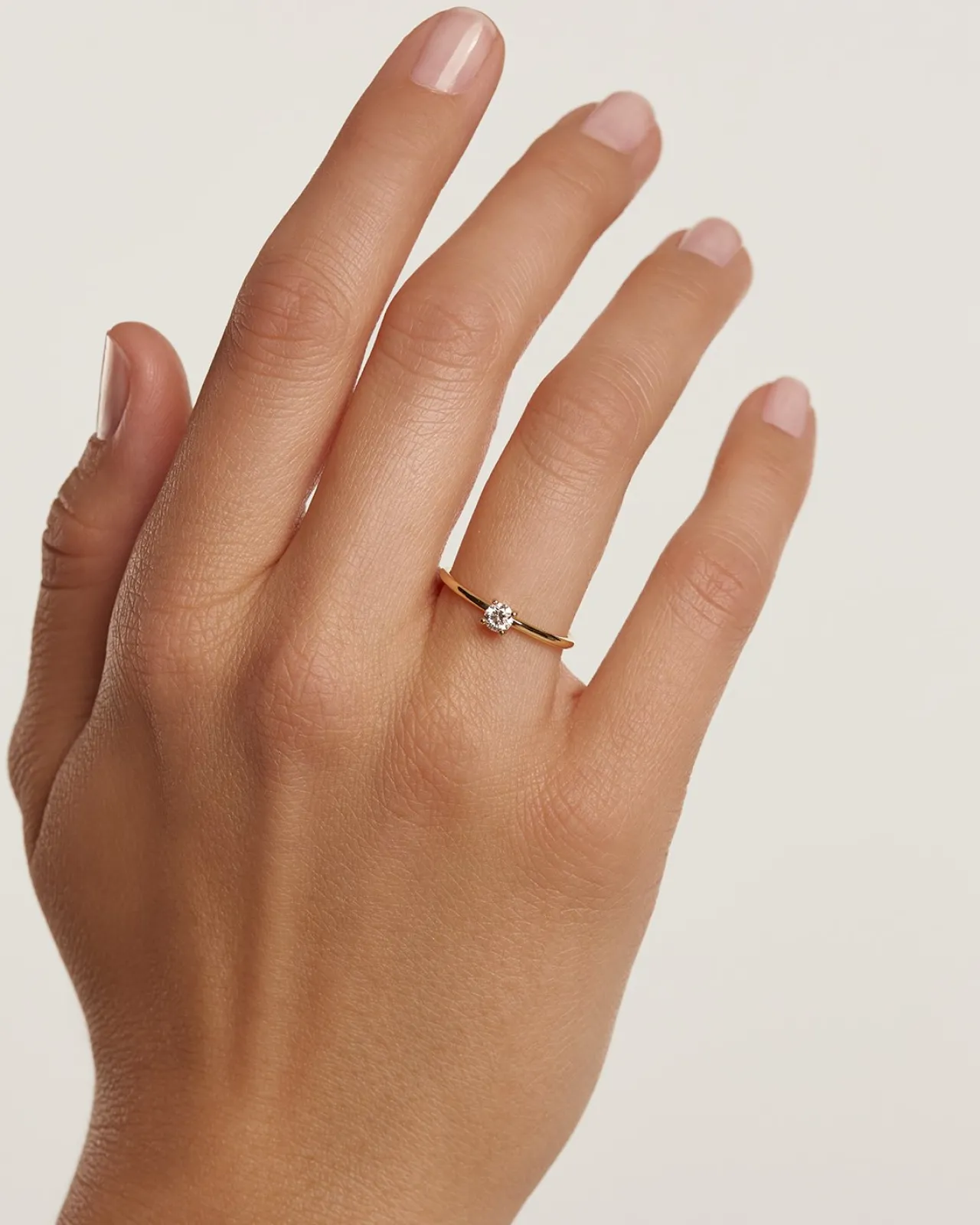 Joyas Con Diamantes|Joyas De Oro 18K-PDPAOLA Anillo de Diamantes y oro Solitaire Medium