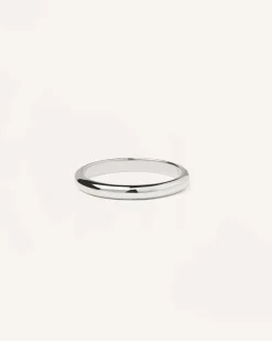 Joyas De Oro Blanco 18K|Rebajas Alta Joyería-PDPAOLA Anillo de Oro Blanco Bold