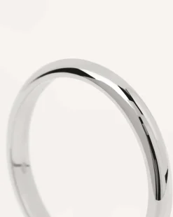 Joyas De Oro Blanco 18K|Rebajas Alta Joyería-PDPAOLA Anillo de Oro Blanco Bold