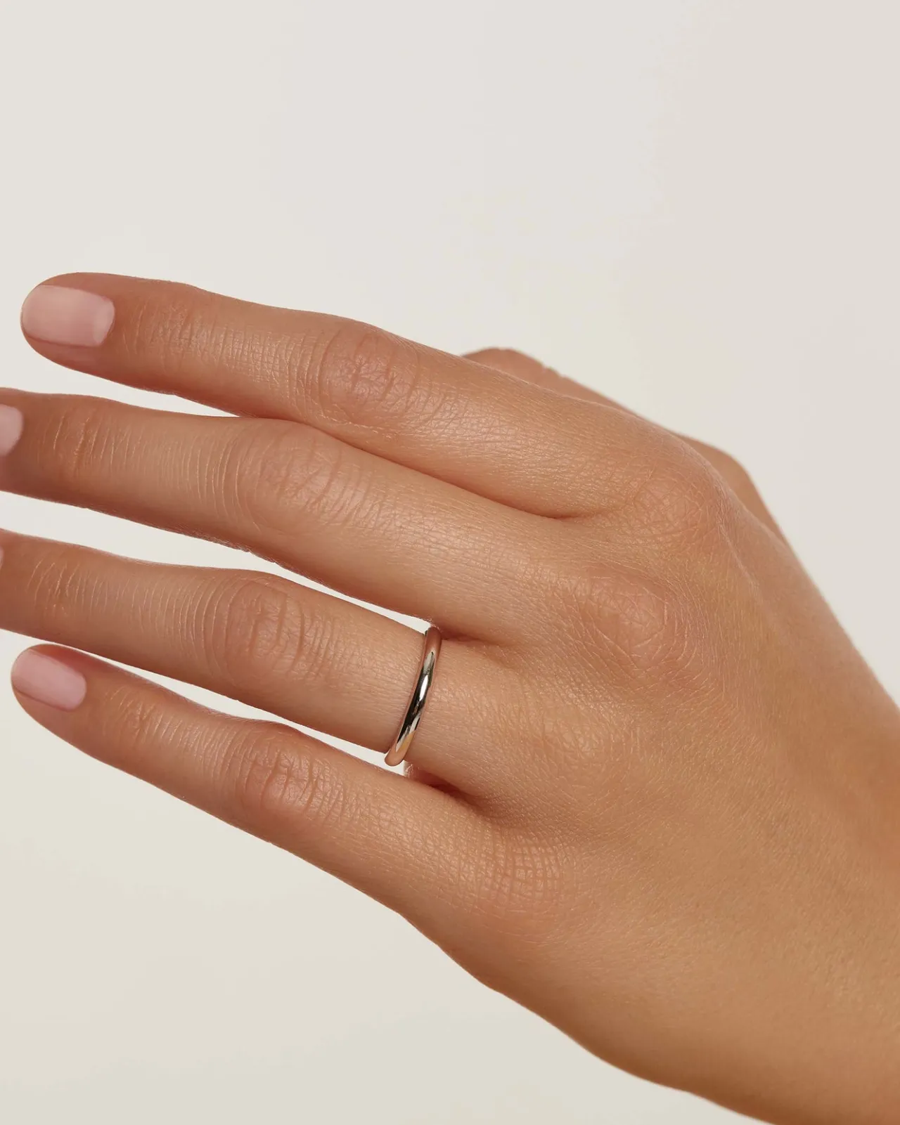 Joyas De Oro Blanco 18K|Rebajas Alta Joyería-PDPAOLA Anillo de Oro Blanco Bold