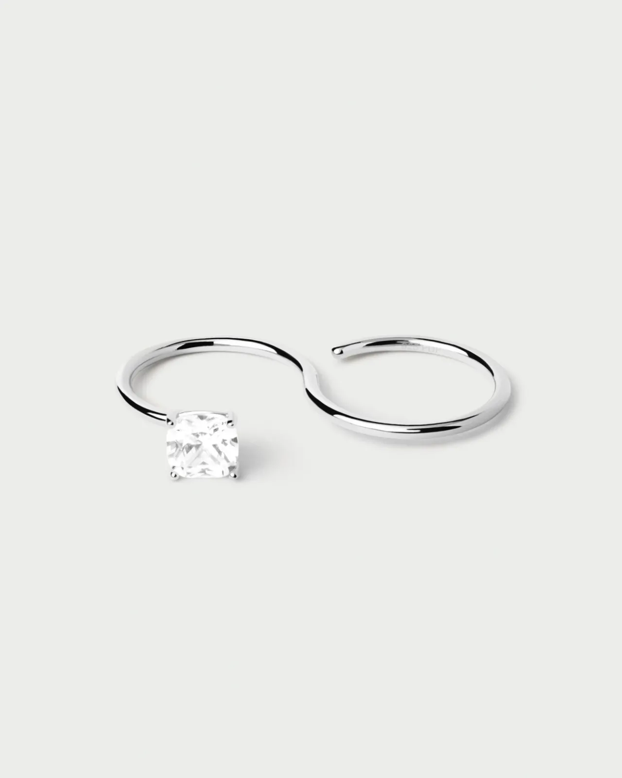 Anillos Básicos|Anillos De Plata-PDPAOLA Anillo de Plata de Doble Dedo Sofia