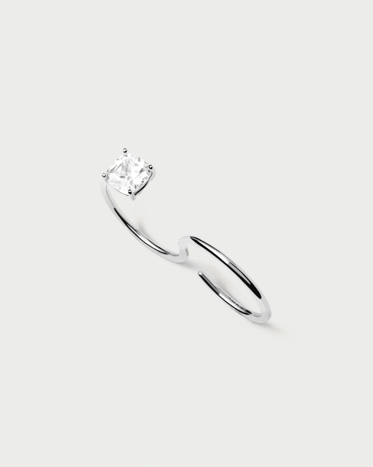 Anillos Básicos|Anillos De Plata-PDPAOLA Anillo de Plata de Doble Dedo Sofia