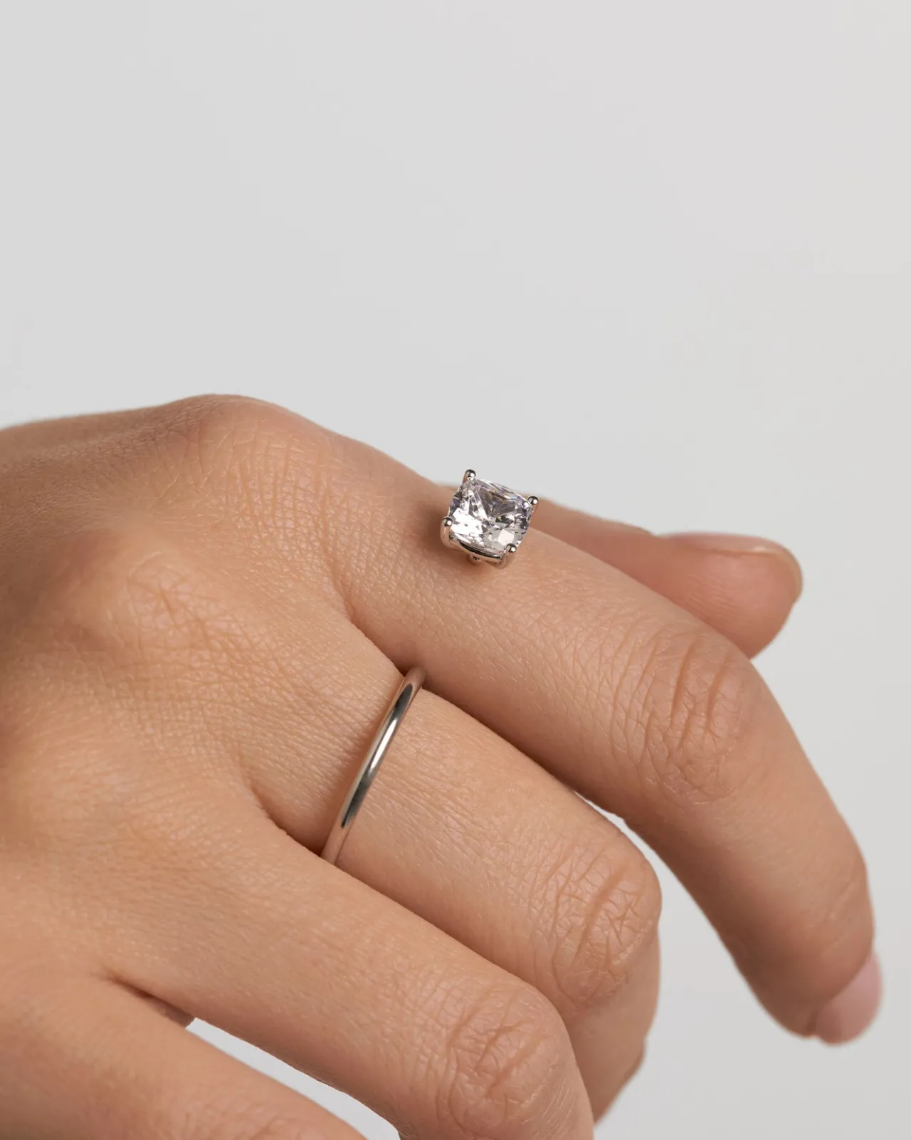 Anillos Básicos|Anillos De Plata-PDPAOLA Anillo de Plata de Doble Dedo Sofia