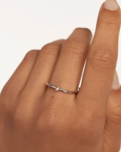 Anillos Básicos|Anillos Solitarios-PDPAOLA Anillo de Plata Leaf
