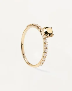 Anillos Básicos|Anillos De Oro-PDPAOLA Anillo Extra Golden Gem