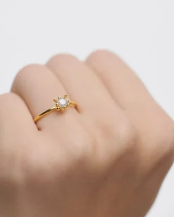 Anillos Básicos|Anillos Solitarios-PDPAOLA Anillo Fleur Gris