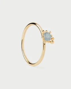 Anillos Básicos|Anillos Solitarios-PDPAOLA Anillo Fleur Gris