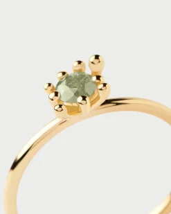 Anillos Básicos|Anillos Solitarios-PDPAOLA Anillo Fleur Verde