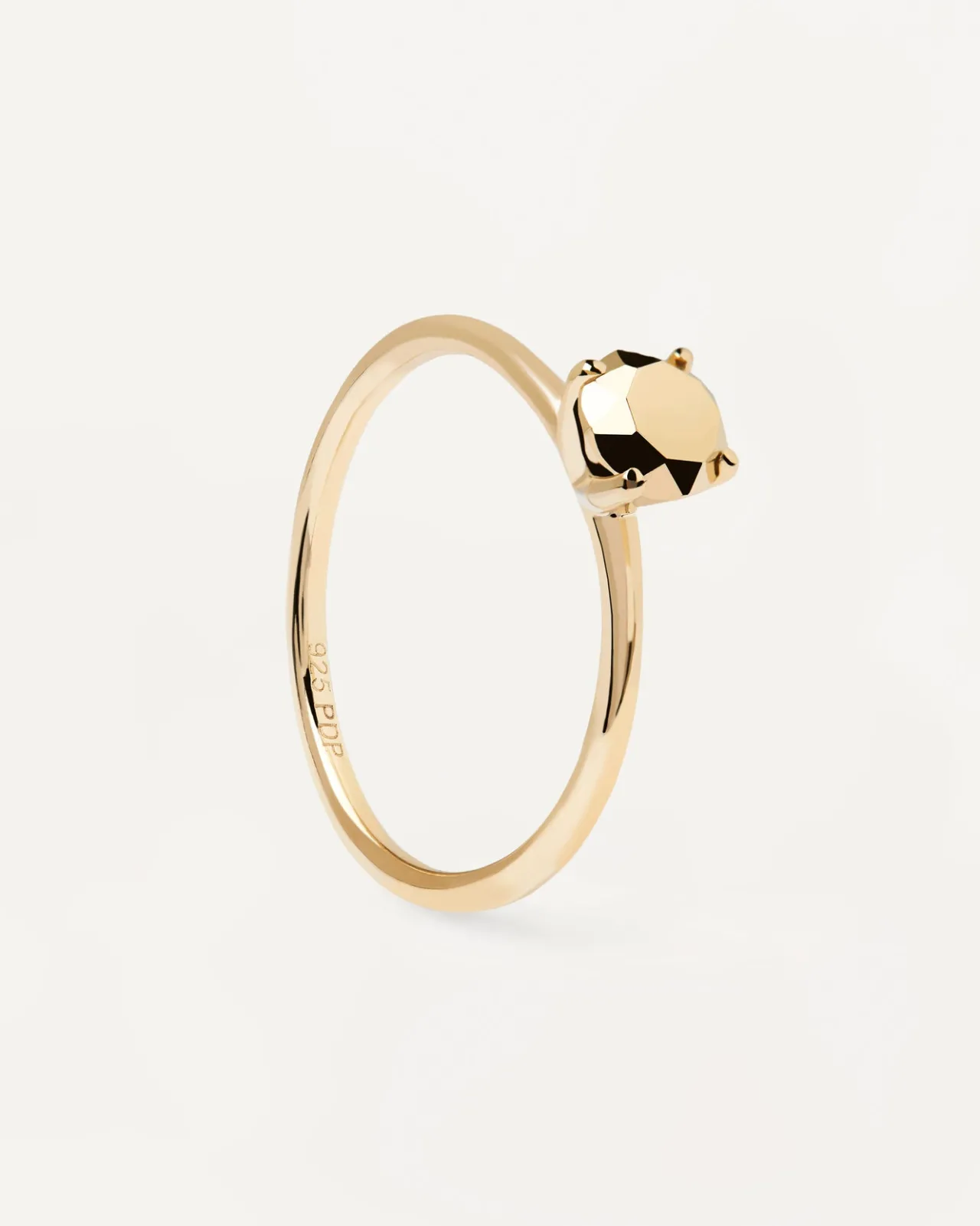 Anillos Básicos|Anillos Solitarios-PDPAOLA Anillo Golden Gem