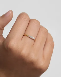 Joyas Con Diamantes|Joyas De Oro 18K-PDPAOLA Anillo Sello de Diamantes y Oro Alice