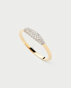 Joyas Con Diamantes|Joyas De Oro 18K-PDPAOLA Anillo Sello de Diamantes y Oro Alice