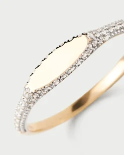 Anillos De Alta Joyería|Anillos De Alta Joyería-PDPAOLA Anillo Sello de Diamantes y Oro Tess