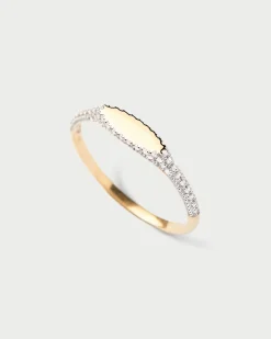 Anillos De Alta Joyería|Anillos De Alta Joyería-PDPAOLA Anillo Sello de Diamantes y Oro Tess