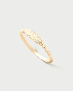 Anillos De Alta Joyería|Anillos De Alta Joyería-PDPAOLA Anillo Sello de Oro Efecto Arena Cleo