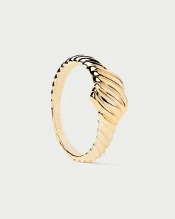 Joyas De Oro 18K|Rebajas Alta Joyería-PDPAOLA Anillo Sello De Oro Love