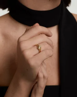Joyas De Oro 18K|Rebajas Alta Joyería-PDPAOLA Anillo Sello De Oro Vicky