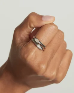 Anillos Sello|Anillos Básicos-PDPAOLA Anillo Sello De Plata Duke