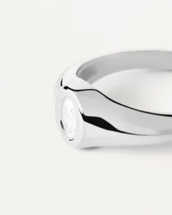 Anillos Sello|Anillos Básicos-PDPAOLA Anillo Sello De Plata Karry