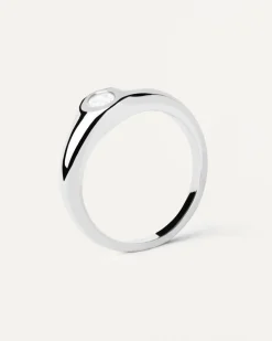 Anillos Sello|Anillos Básicos-PDPAOLA Anillo Sello De Plata Karry