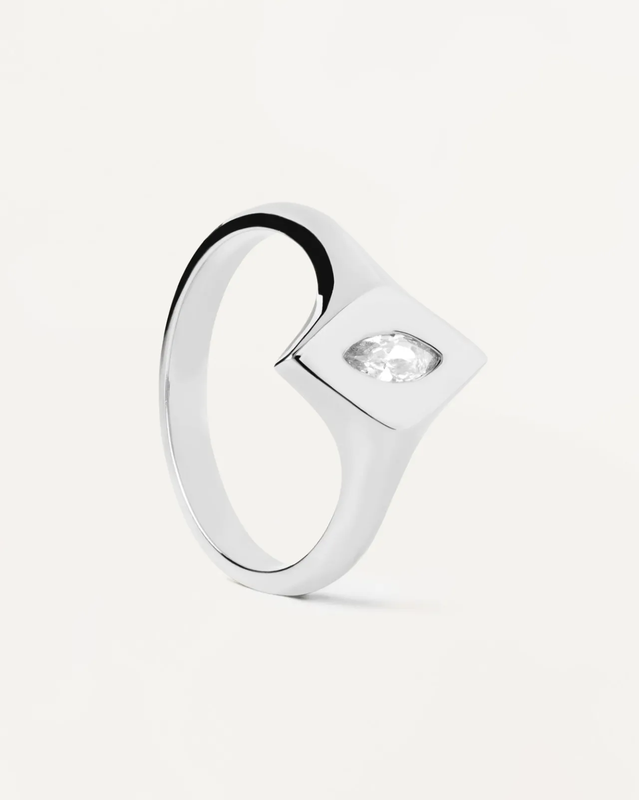 Anillos Básicos|Anillos Solitarios-PDPAOLA Anillo Sello De Plata Kate