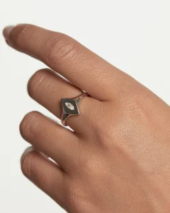 Anillos Básicos|Anillos Solitarios-PDPAOLA Anillo Sello De Plata Kate
