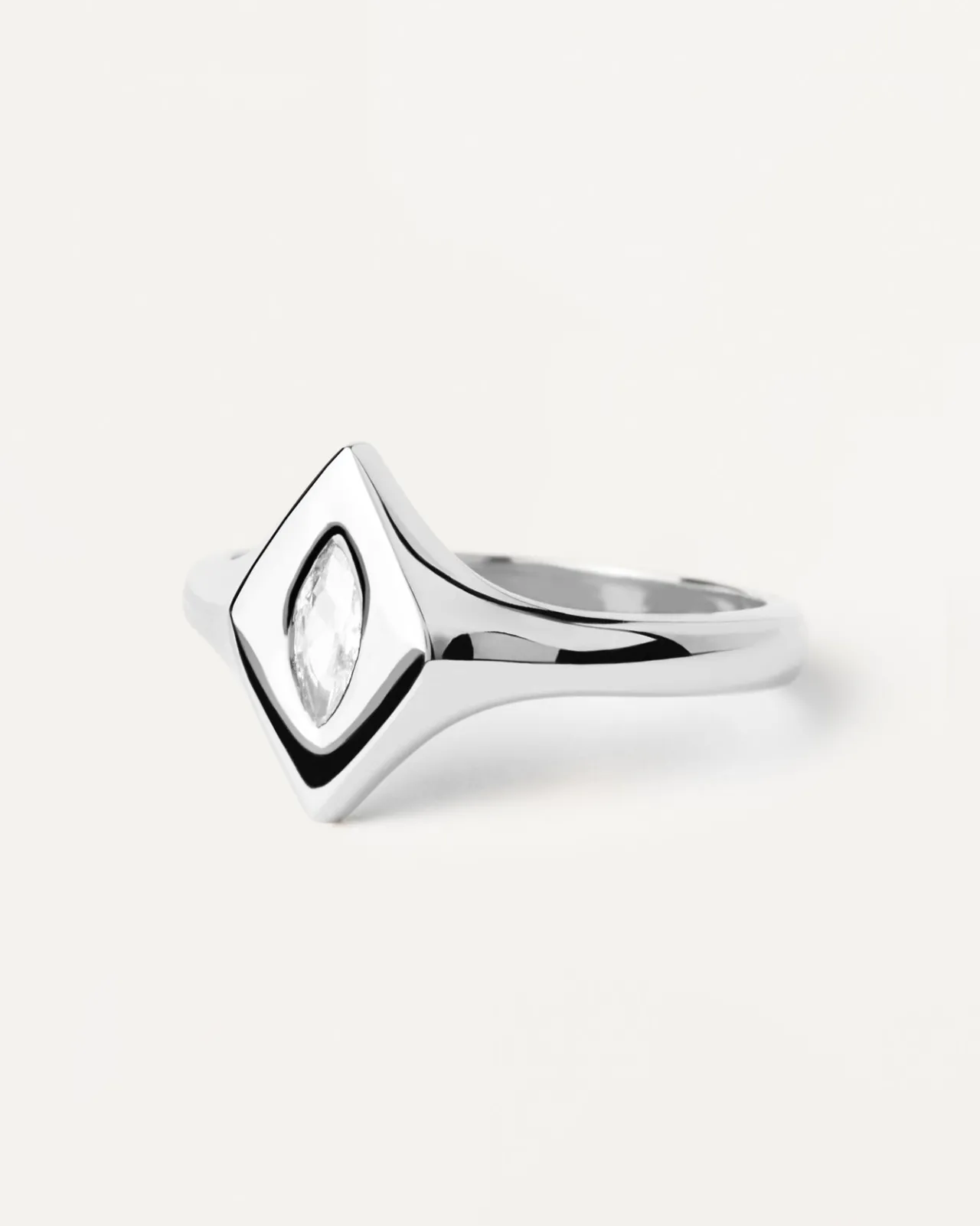 Anillos Básicos|Anillos Solitarios-PDPAOLA Anillo Sello De Plata Kate