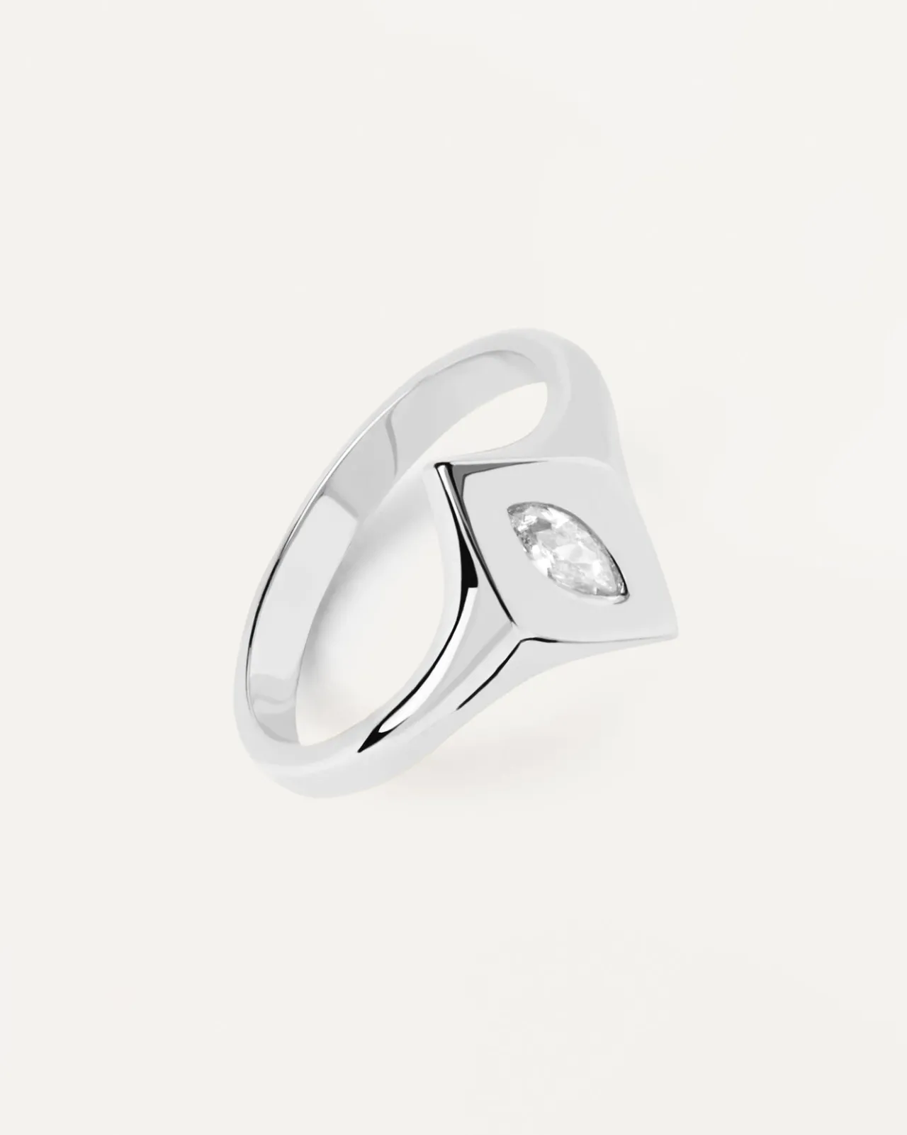 Anillos Básicos|Anillos Solitarios-PDPAOLA Anillo Sello De Plata Kate