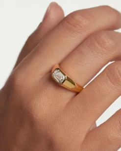 Anillos Grandes|Anillos Básicos-PDPAOLA Anillo Sello Octagon Shimmer