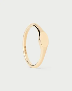 Anillos Básicos|Anillos De Oro-PDPAOLA Anillo sello Oval mini