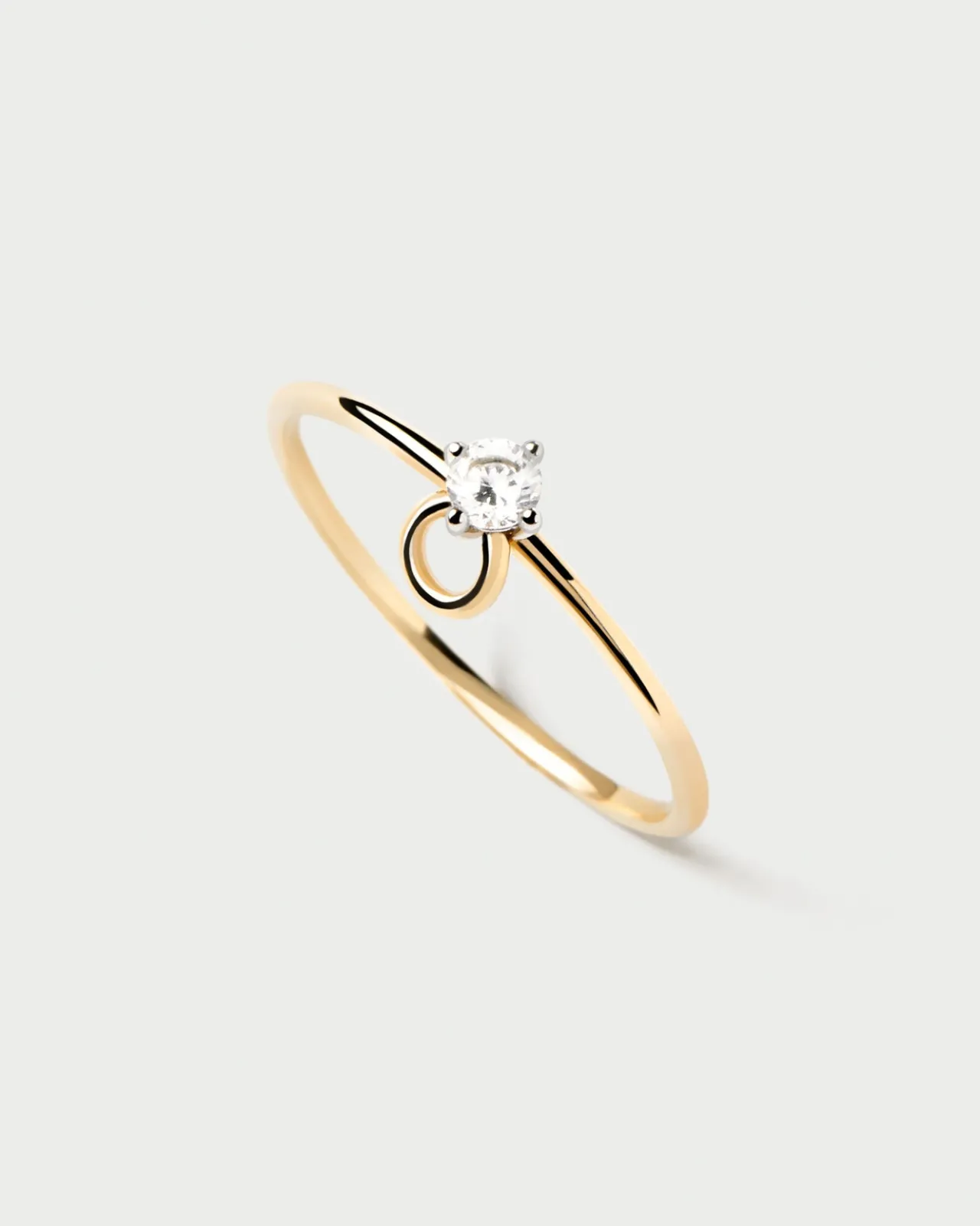 Joyas Con Diamantes|Joyas De Oro 18K-PDPAOLA Anillo Solitario De Diamante Y Oro Ari